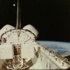 NASA ID: STS001-12-332 (Lade-Bucht und hinteren Teil des Orbiter Columbia)